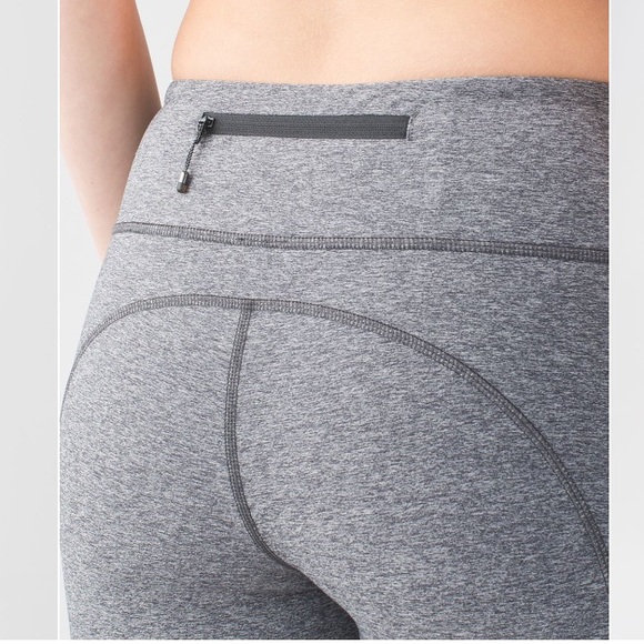 Lululemon Speed Crop Heathered Black - Picture 7 of 14